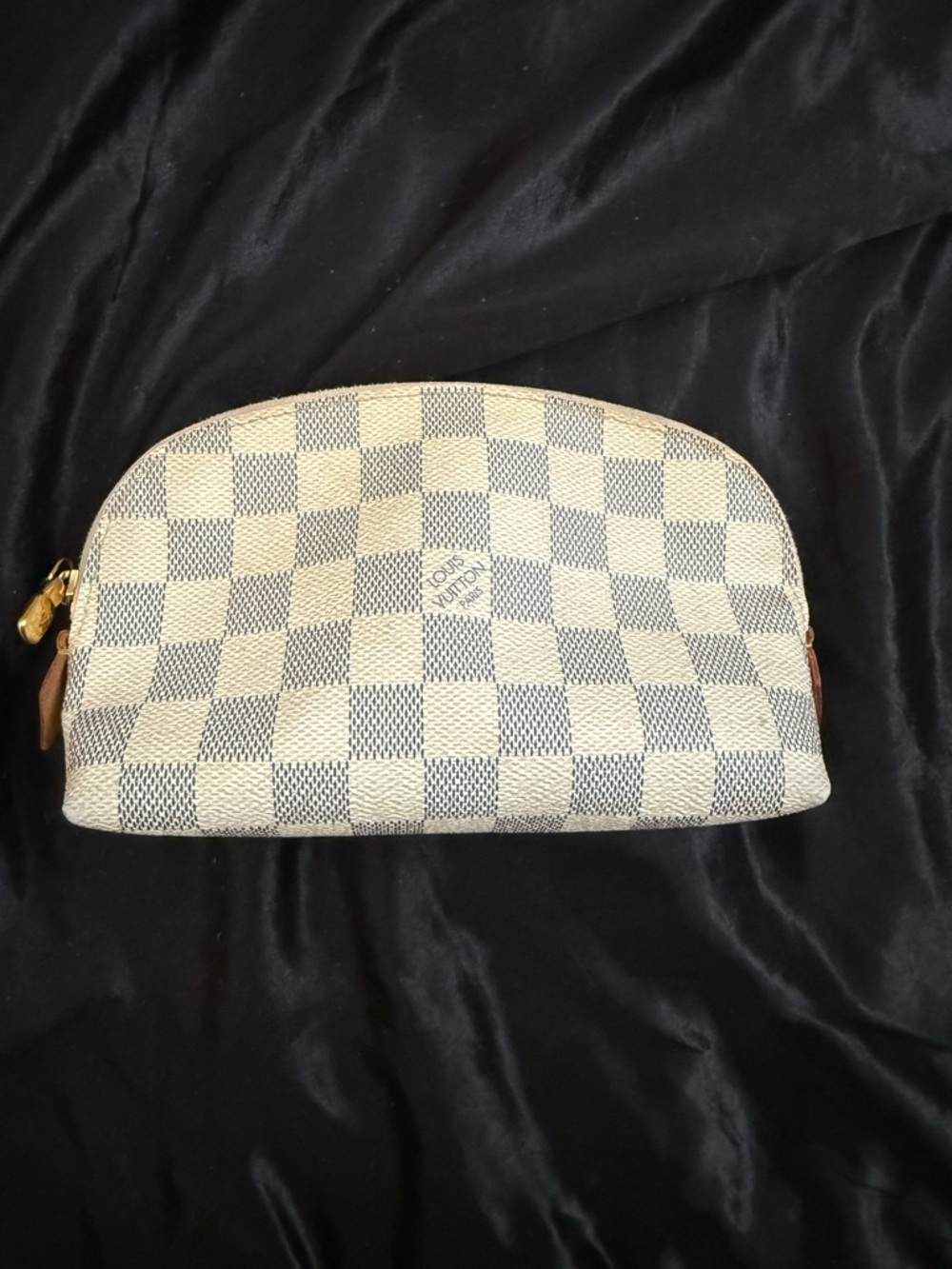 Authentic Louis Vuitton Azur Damier Cosmetic Pouch PM